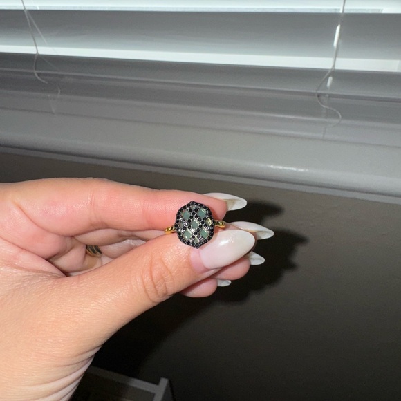 Freida Rothman Green Agate Ring - Picture 3 of 4